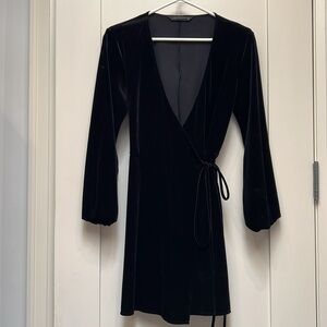 Zara Velvet Wrap Dress